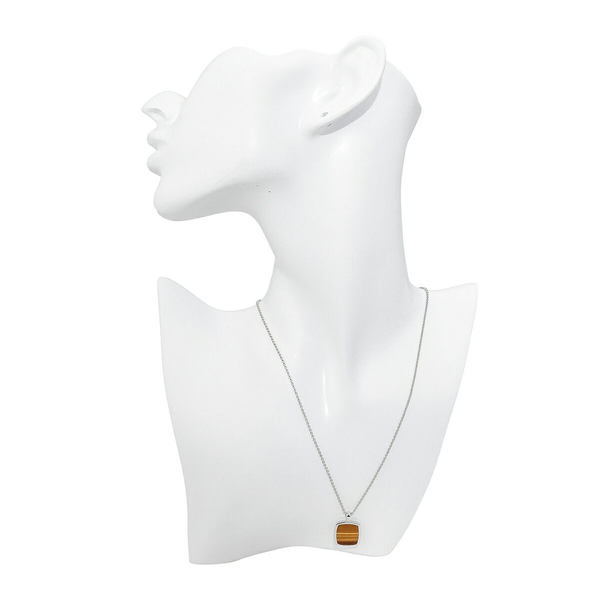 新品 トムウッド TOMWOOD ネックレス Pendant Tiger Eye シルバー 21.5  