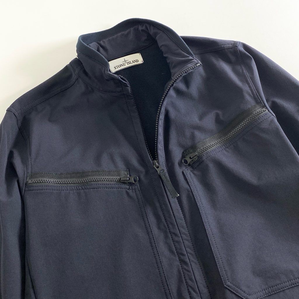 48g6 《美品》 STONE ISLAND ストーンアイランド Comfort Shell Lightweight Jacket コンフォートシェル ライトウェイトジャケット ブルゾン 621541355 Lサイズ ネイビー