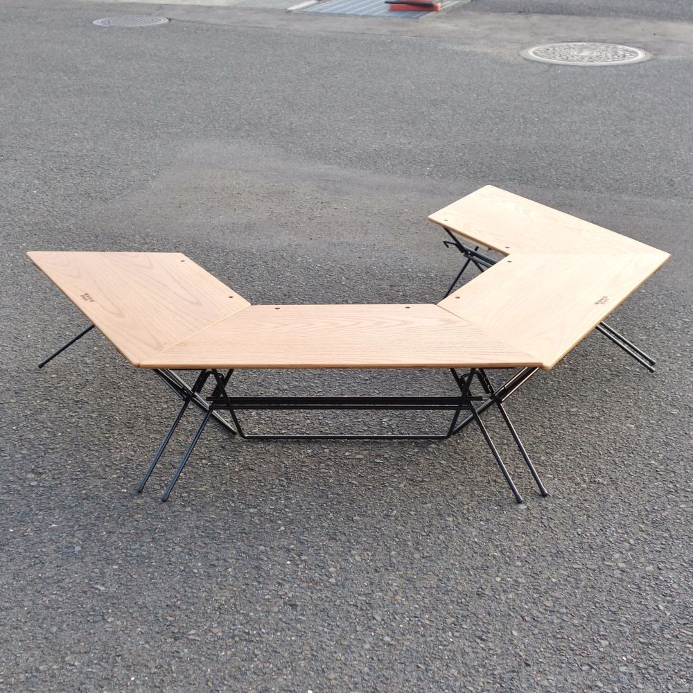 ハングアウト Hang Out アーチ テーブル ウッドトップ 4連結 4台 焚