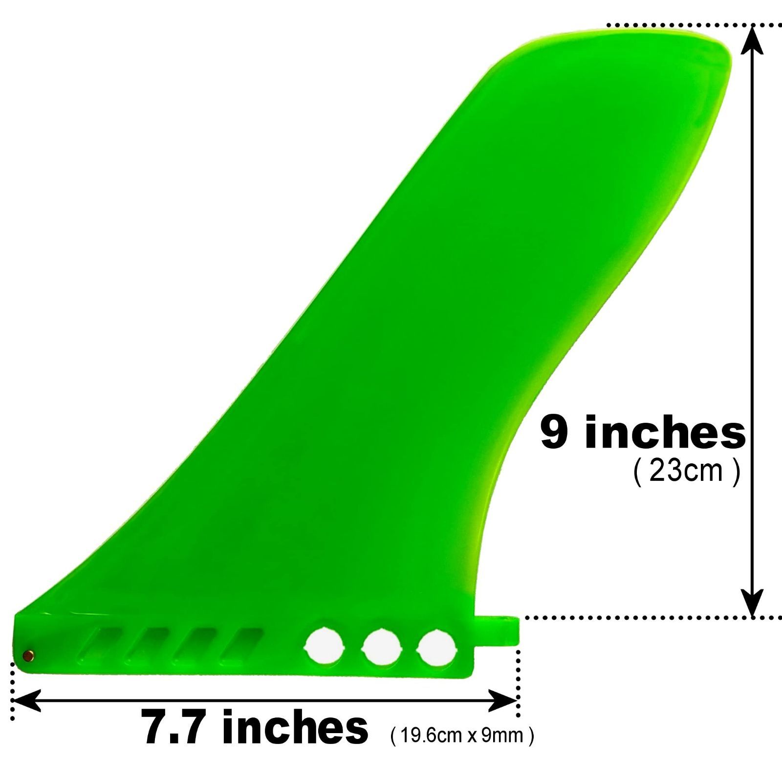 【数量限定】サーフボード パドルボード SUP ロングボード 用 for 9 saruSURF Soft Flex ねじ付 Safety センターフィン (グリーン) 23cm ソフトフレックス