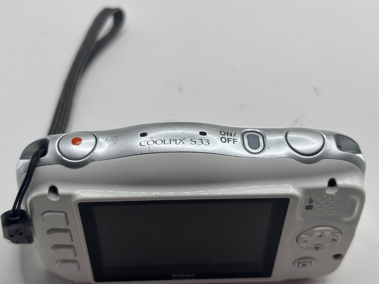 防水デジカメ☆NIKON ニコン COOLPIX クールピクス S33 ホワイト 動作
