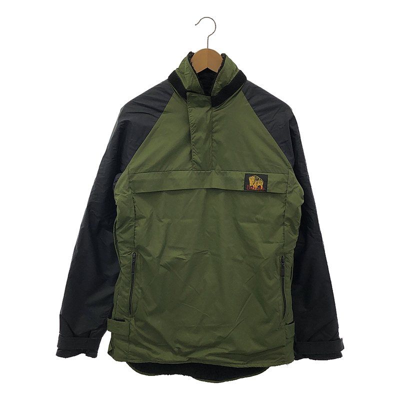 BUFFALO / バッファロー | 英国製 SYSTEMS MOUNTAIN SHIRTS 裏地フリース サイドジップ プルオーバー ジャケット | 36 | オリーブ / ネイビー | メンズ
