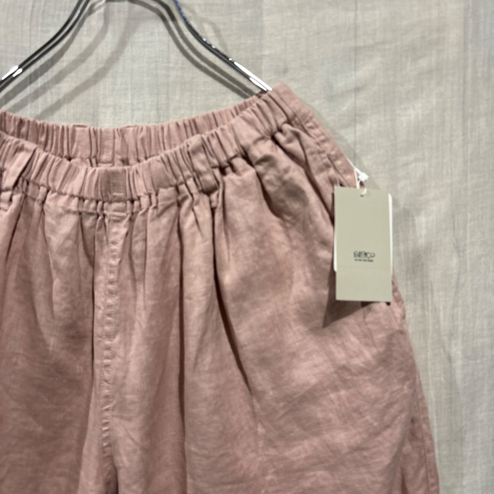 未使用　BASCO バスコ　リネン　マオパンツ マオパンツ麻・19 定番人気のリネン素材 1428552ー10