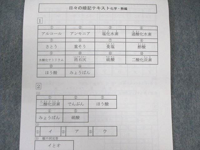 希学園 理科 日々の暗記テキスト 気象・人体/化学・熱編など