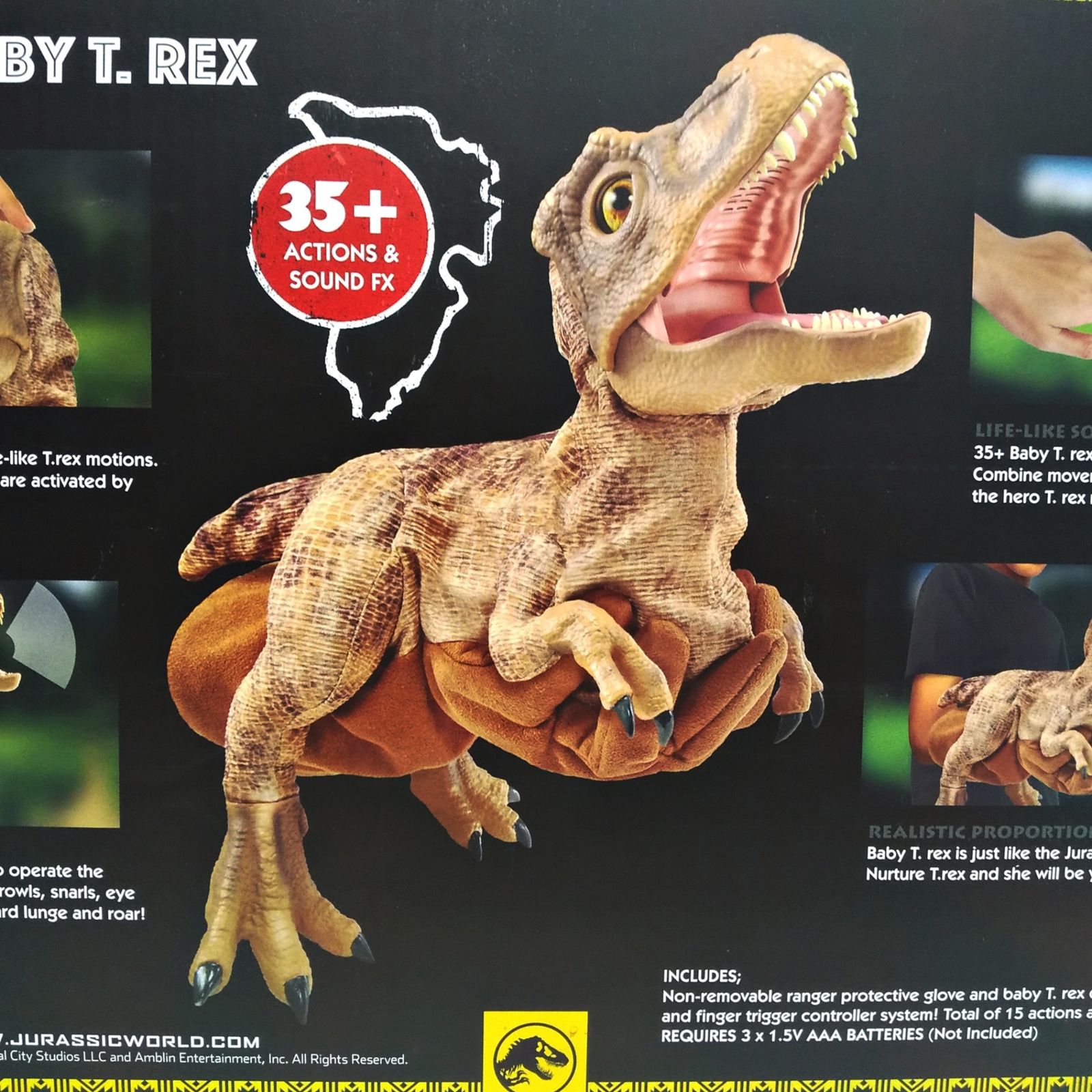 T-Rex Action Puppet ジュラシックパーク アクションパペット ジュラシックパーク BABY T.REX 恐竜 パペット 自分で動かせる
