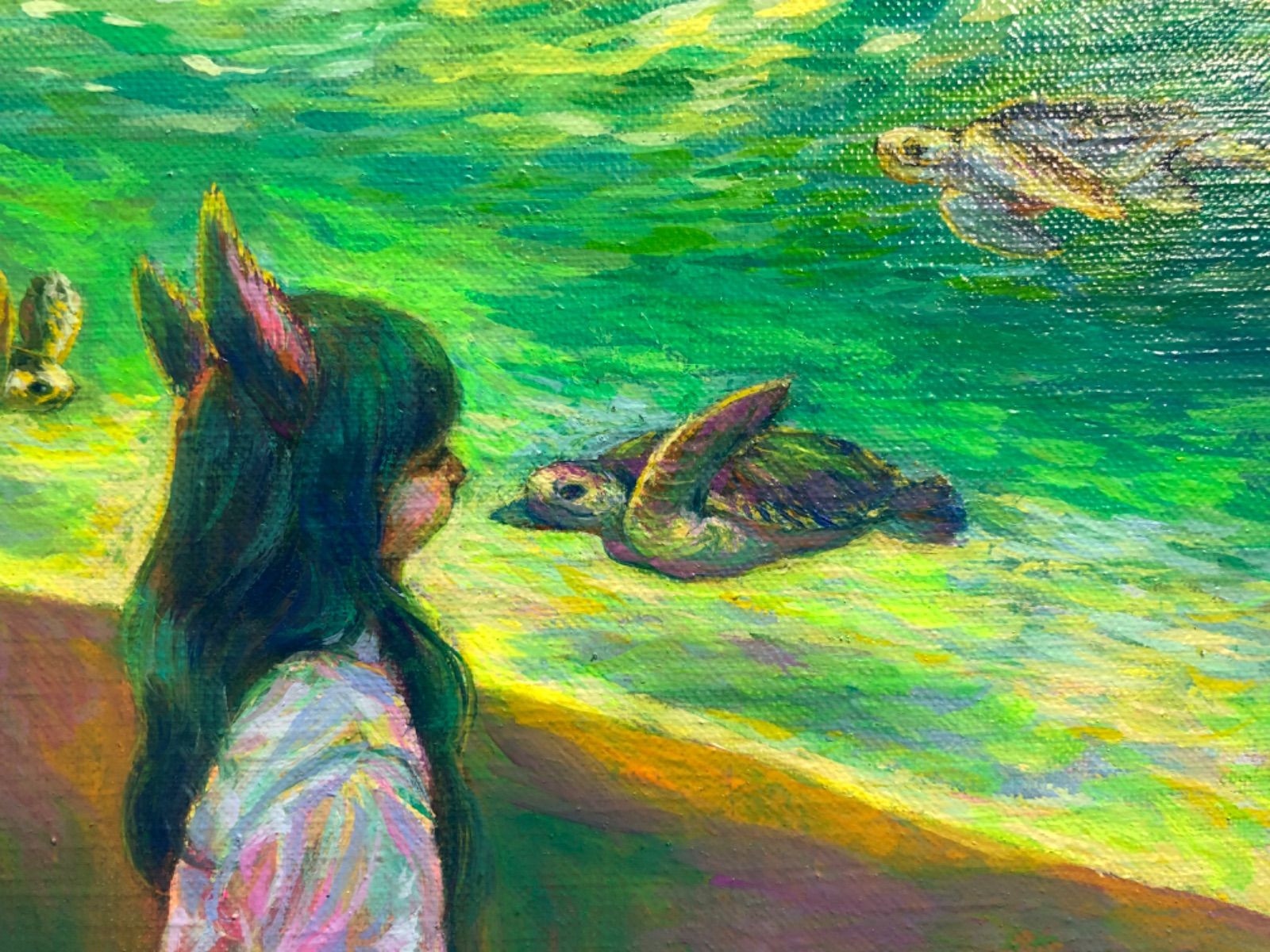 油絵絵画「あやめ」油絵　サムホールキャンバス　画家出品　花絵画【額なし】風景画 油絵絵画「あやめ」油絵 サムホールキャンバス 画家出品 花絵画【額