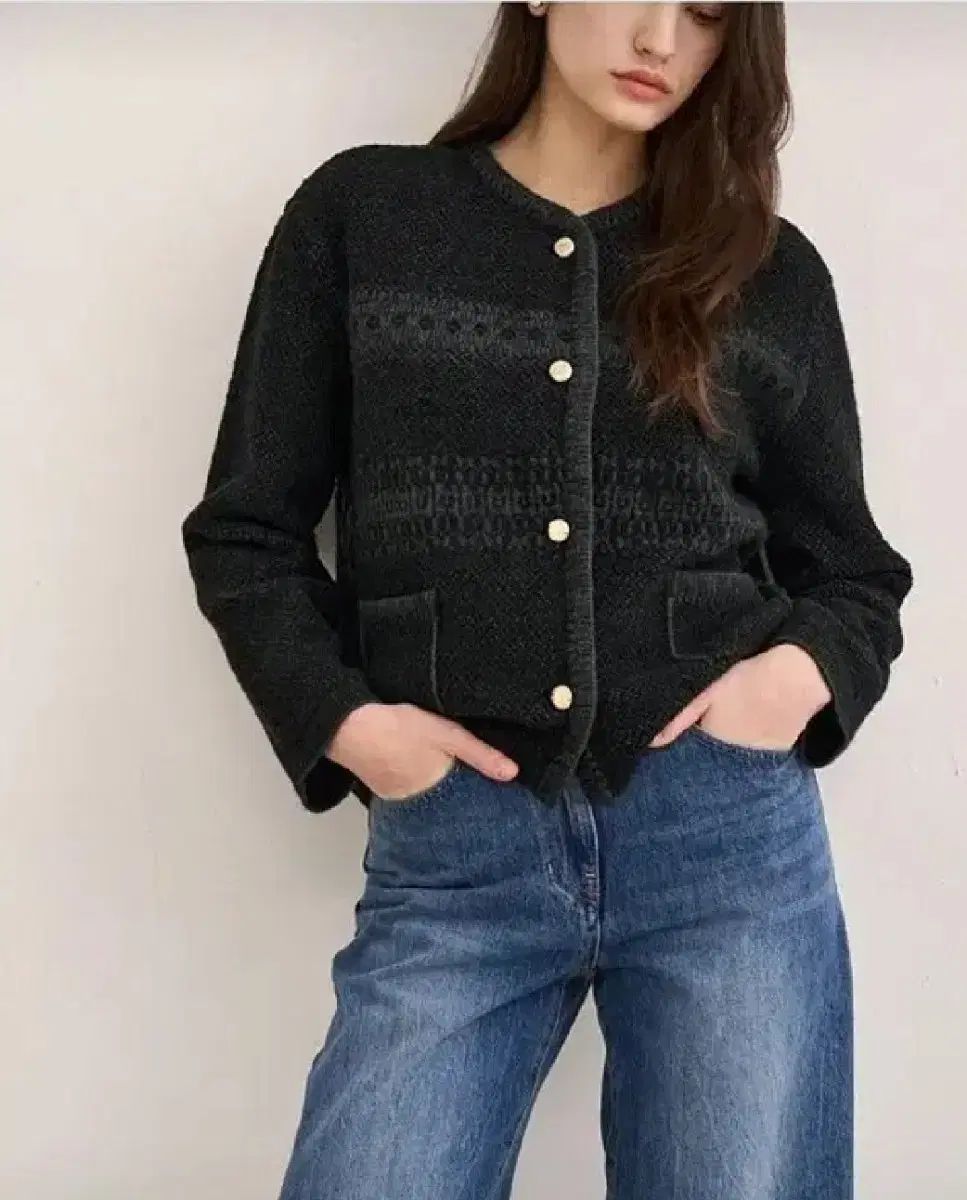 SJSJ ウールブレンド ニット ジャケット 24年