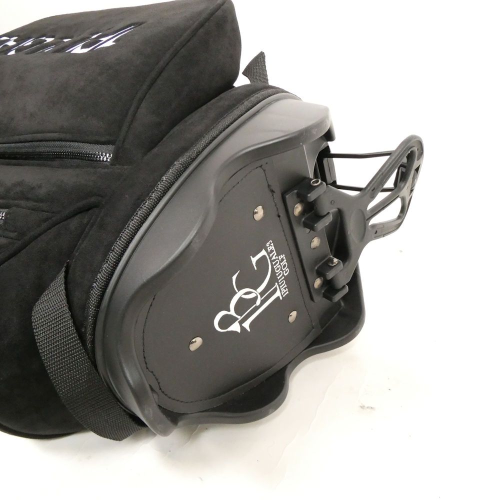 【未使用】1piu1uguale3 キャディーバック黒スエード_期間限定価格 未使用 1PIU1UGUALE3 ウノピュウノウグァーレトレ GOLF