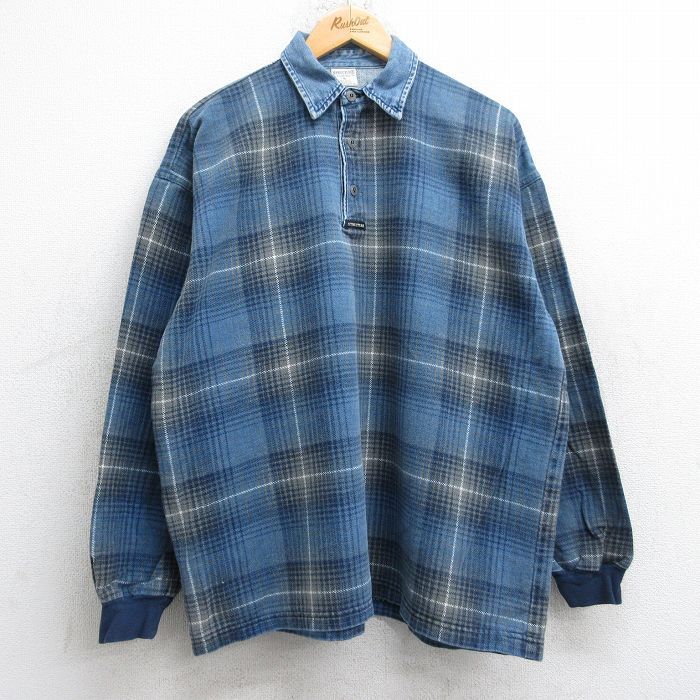 SHIPS フランネル チェックシャツ 長袖　Mサイズ SHIPS シャツ SHIPS: Shuttle notes レギュラーカラー オンブレ