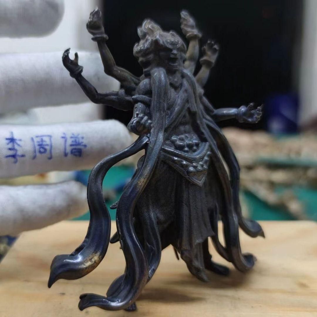 銅製 六臂三頭六道 非天阿修羅場 彫刻 工芸品美術品 置物 - メルカリ