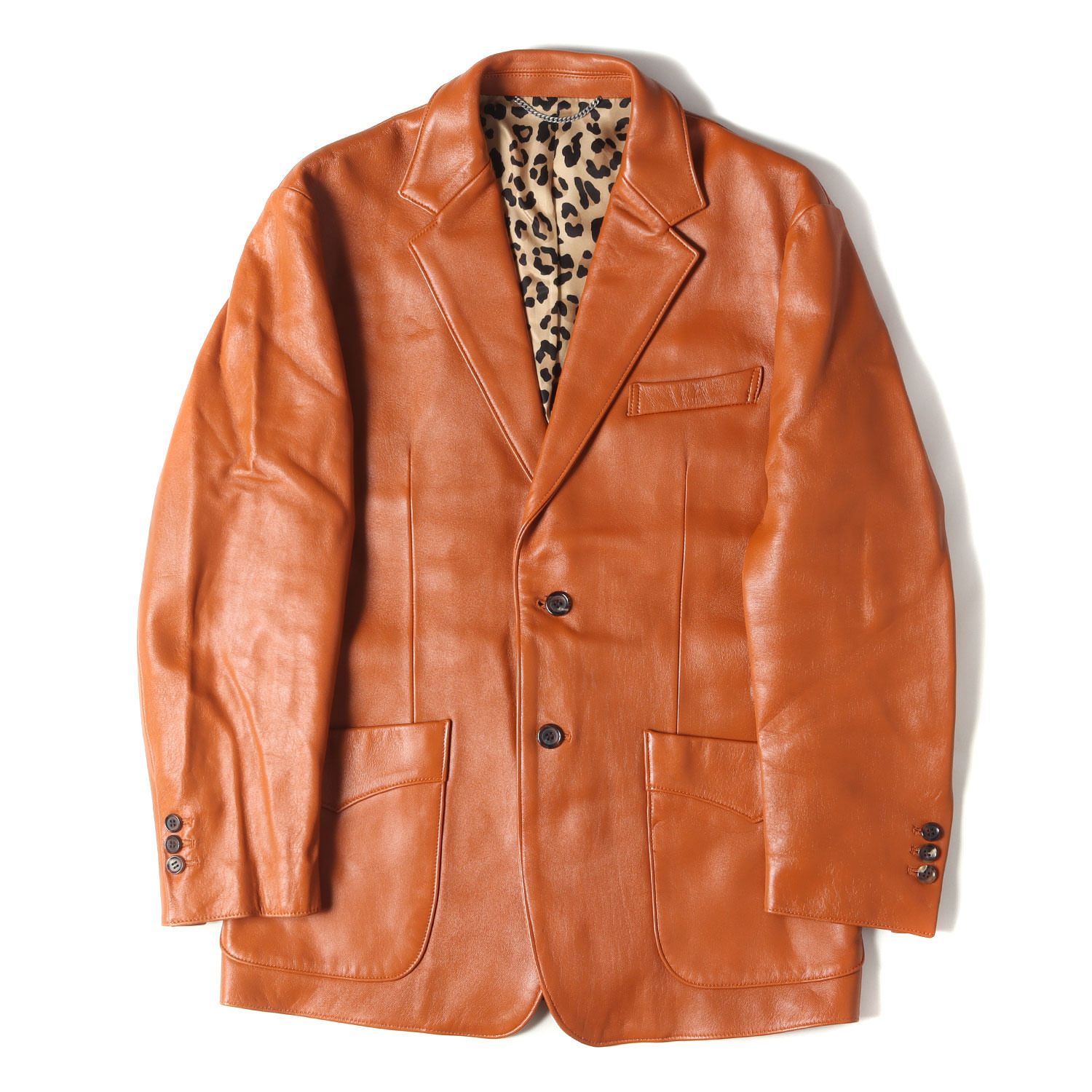 WACKO MARIA LEATHER JACKET レオパード