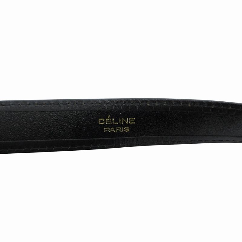 CELINE セリーヌ　レザー ベルト 95 黒 CELINE - セリーヌ ウェスタンレザーベルト メンズ 95の通販 by