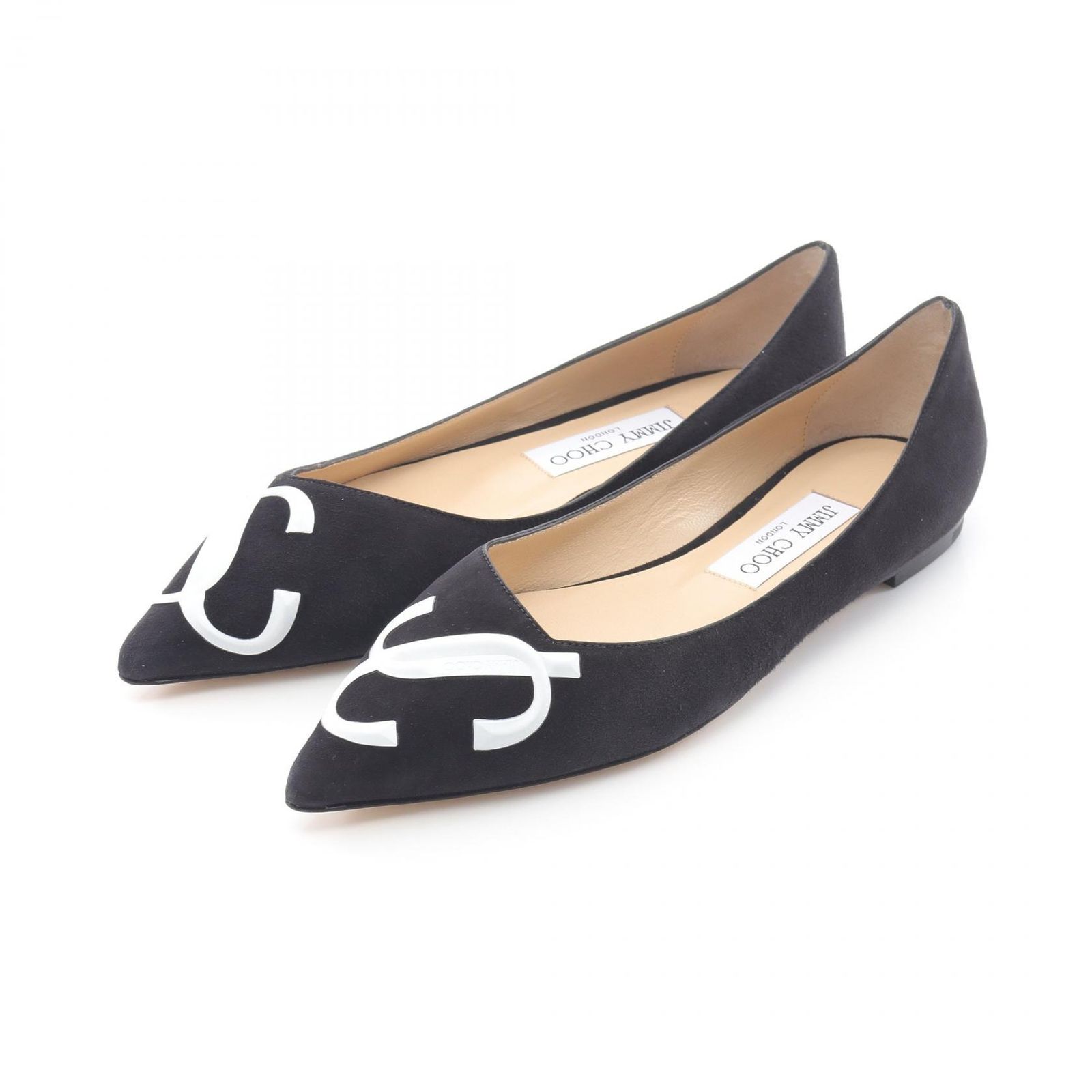 ジミーチュウ JIMMY CHOO LOVE FLAT JCロゴ ブラック スウェード