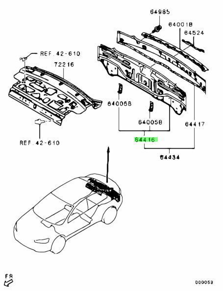 ミツビシ 純正 ギャランフォルティス CY3A パネル リヤ エンド インナ