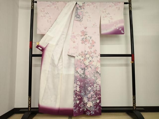 平和屋着物▽訪問着 花鳥文 暈し染め 金彩 やまと誂製 正絹 逸品