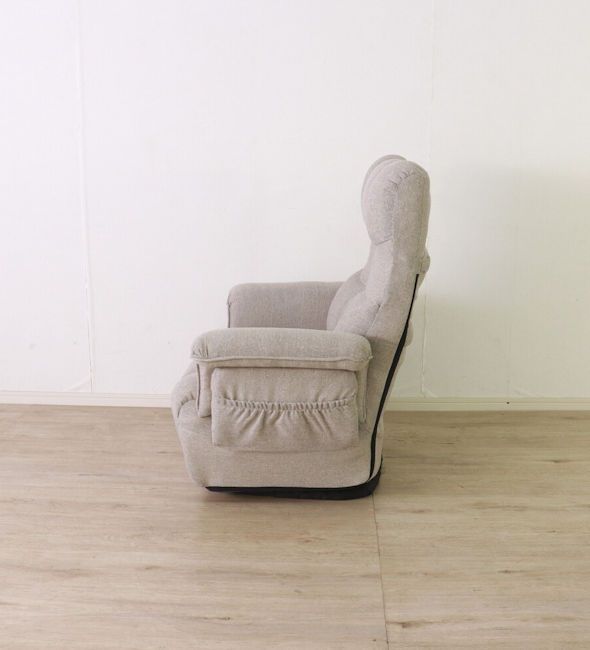 リクライニング回転高座椅子 アイボリー系 座椅子 リクライニング