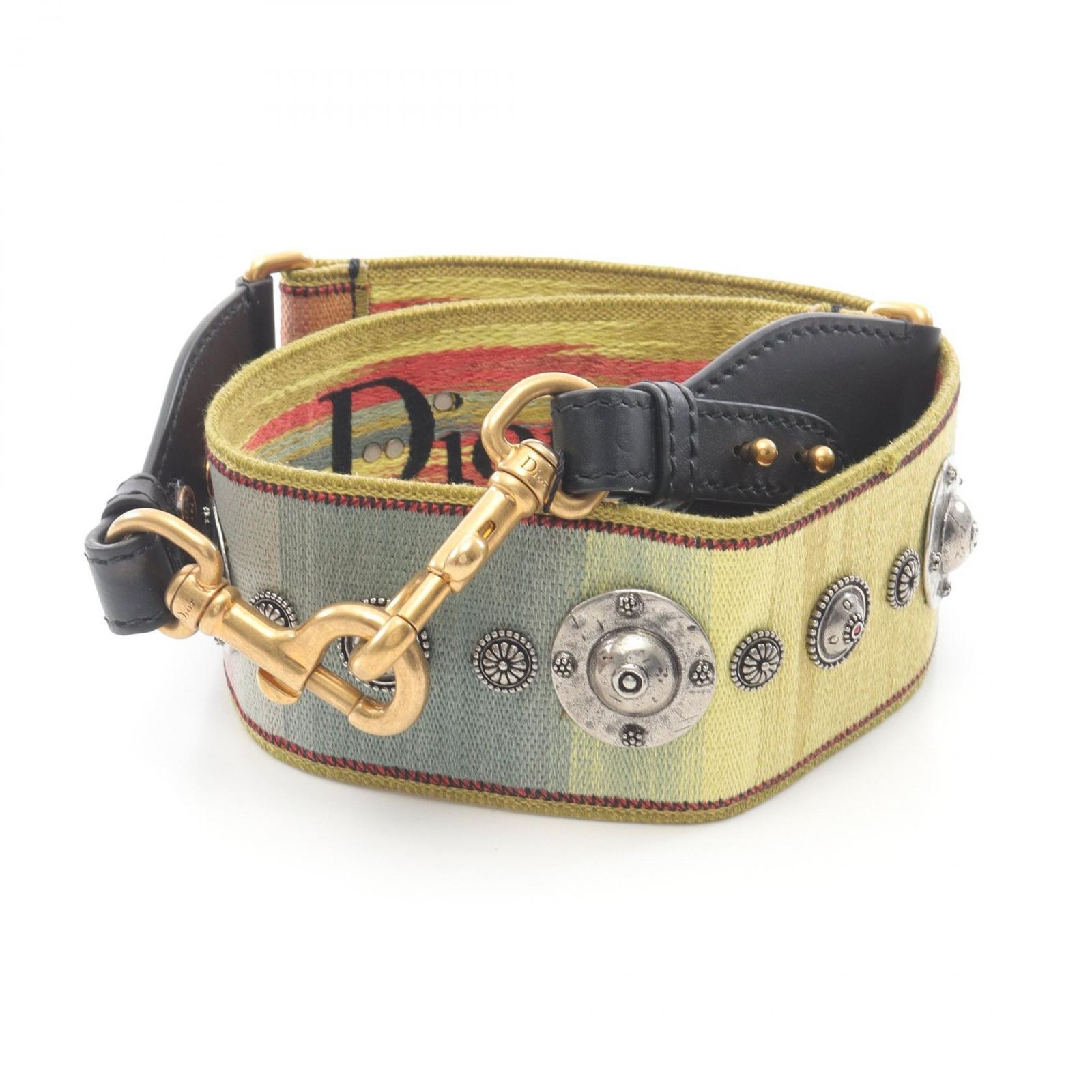 ディオール Dior ショルダーストラップ メダリオン エンブロイダリー S8534CRRR884 マルチ キャンバス レザー ショルダーストラップ レディース