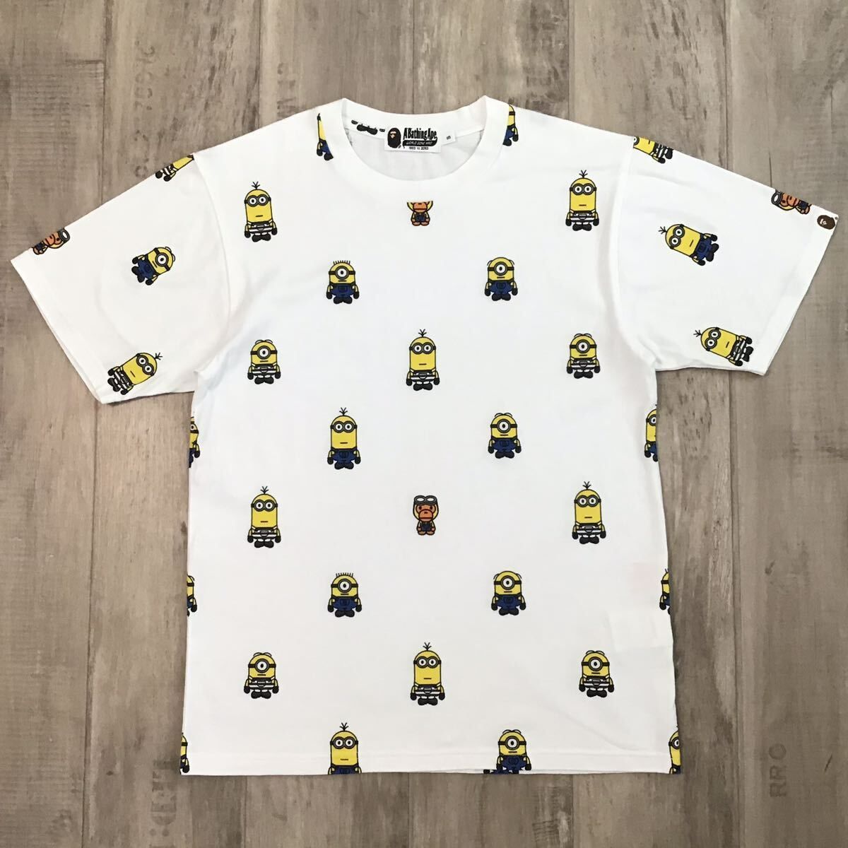 ベビーマイロ ミニオンTシャツ MINIONS × マイロ モノグラム Tシャツ Sサイズ a bathing ape