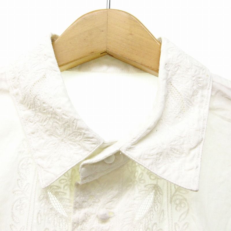 HaaT イッセイミヤケ 刺繍 レース使い インド綿 ブラウス HaaT イッセイミヤケ 刺繍 レース使い インド綿 ブラウス - メルカリ