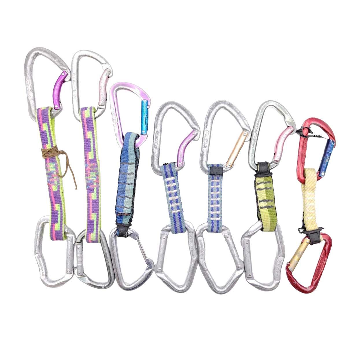 7点セット] クイックドロー 約10～19cm クライミング ボルダリング