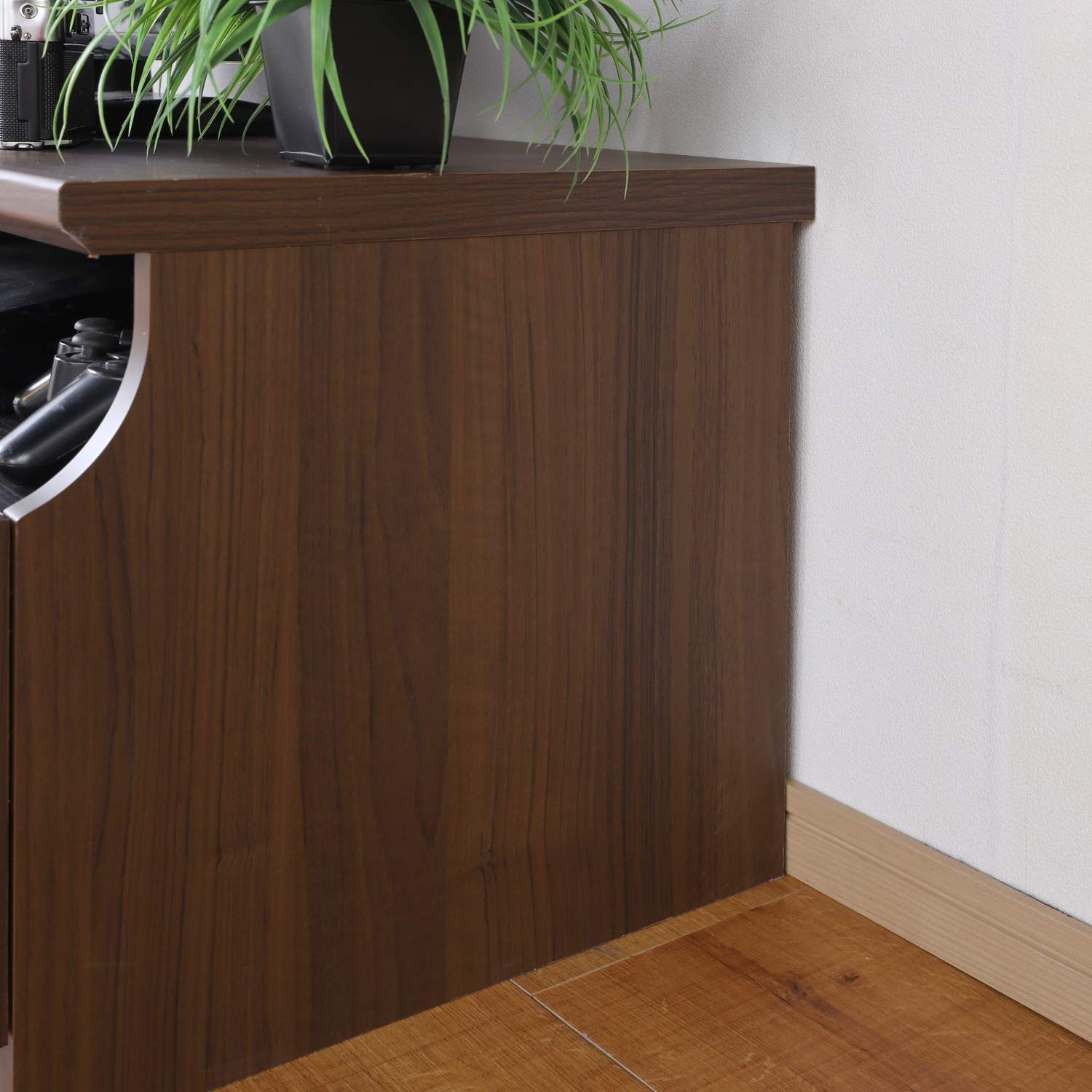 在庫 高さ 118.2 幅 39.3 組立簡単 ダークブラウンの木目調 奥行 たっぷり収納 コーディネートしやすいすっきりデザイン 42.4cm テレビボード ローボード TL3-4012HDK テレビ台 白井産業 ティレスタ3 大型テレビ MEBLE-SODAR_PL