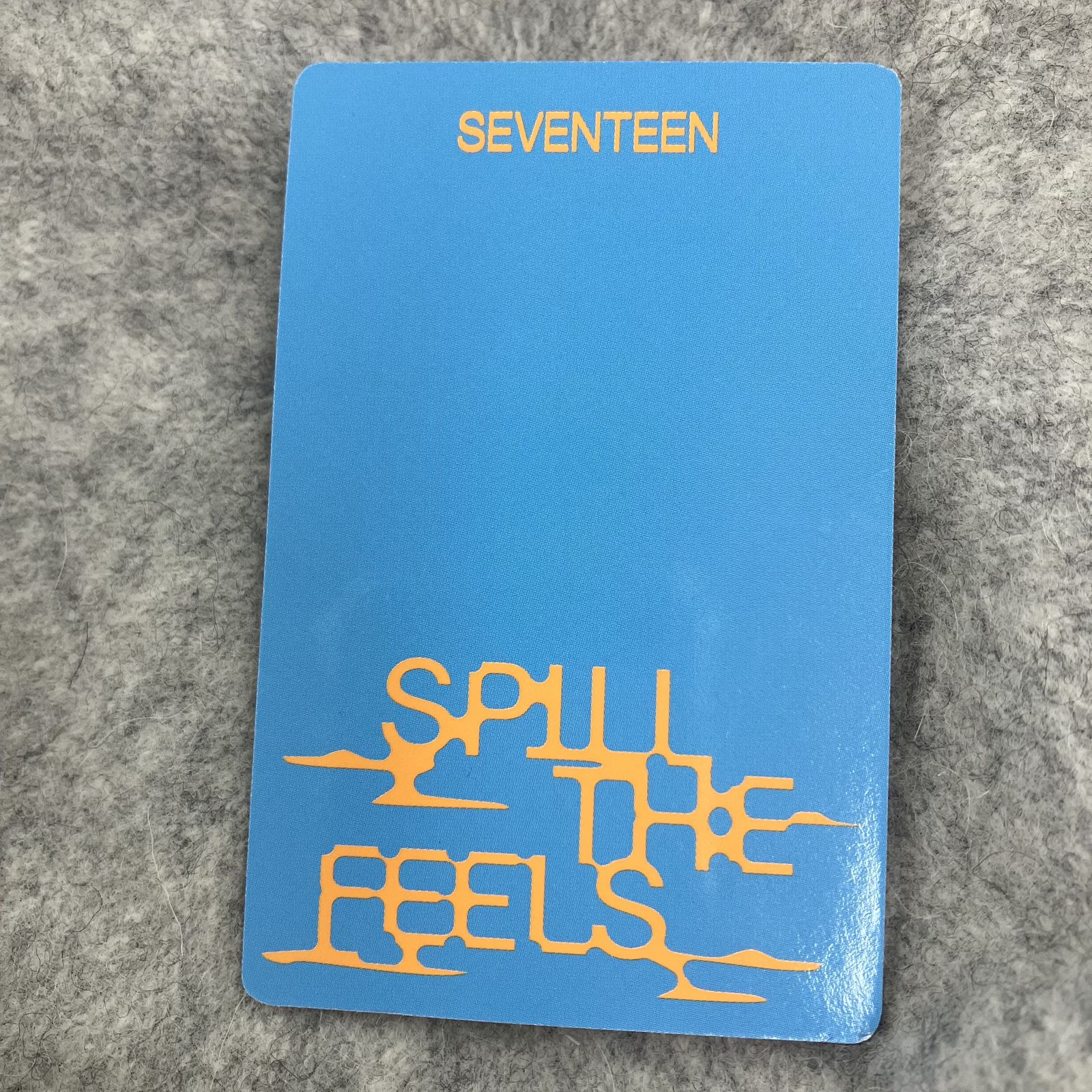 Seventeen ホシ セブチ トレカ SPILL THE FEELS FEEL YOU KiT Ver.