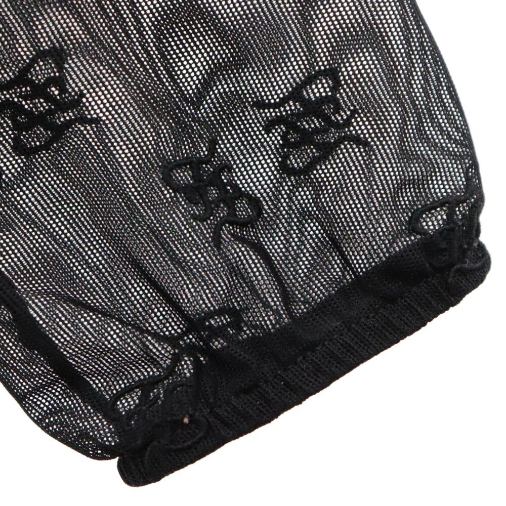 FENDI (フェンディ) Black Tulle Body カリグラフィー刺繍 シースルー 