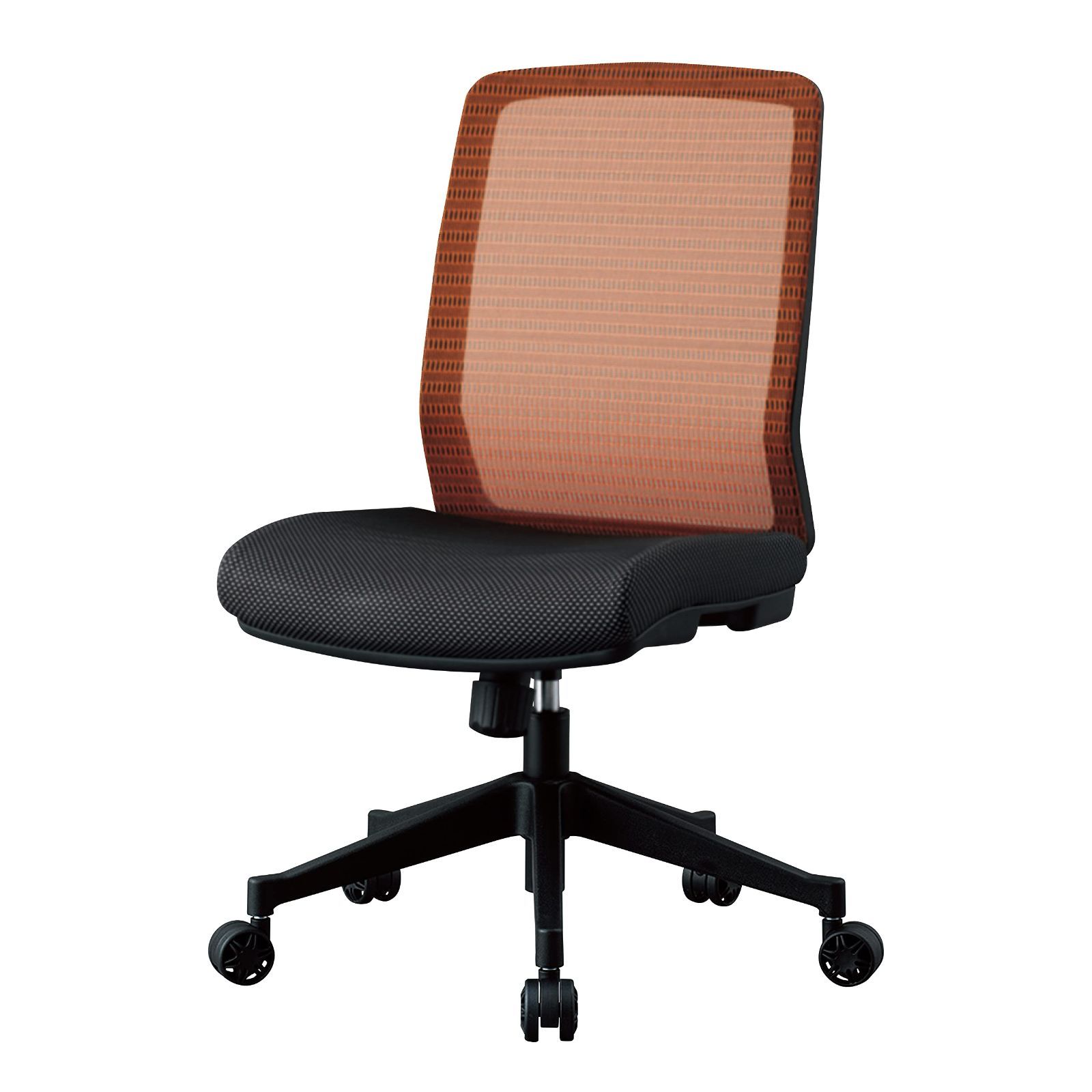 肘なし サイズ w650×d655×h960~1050mm JG4-405OR オレンジ エルゴノミックチェア 座面高 440~530mm KOIZUMIコイズミ コイズミファニテック