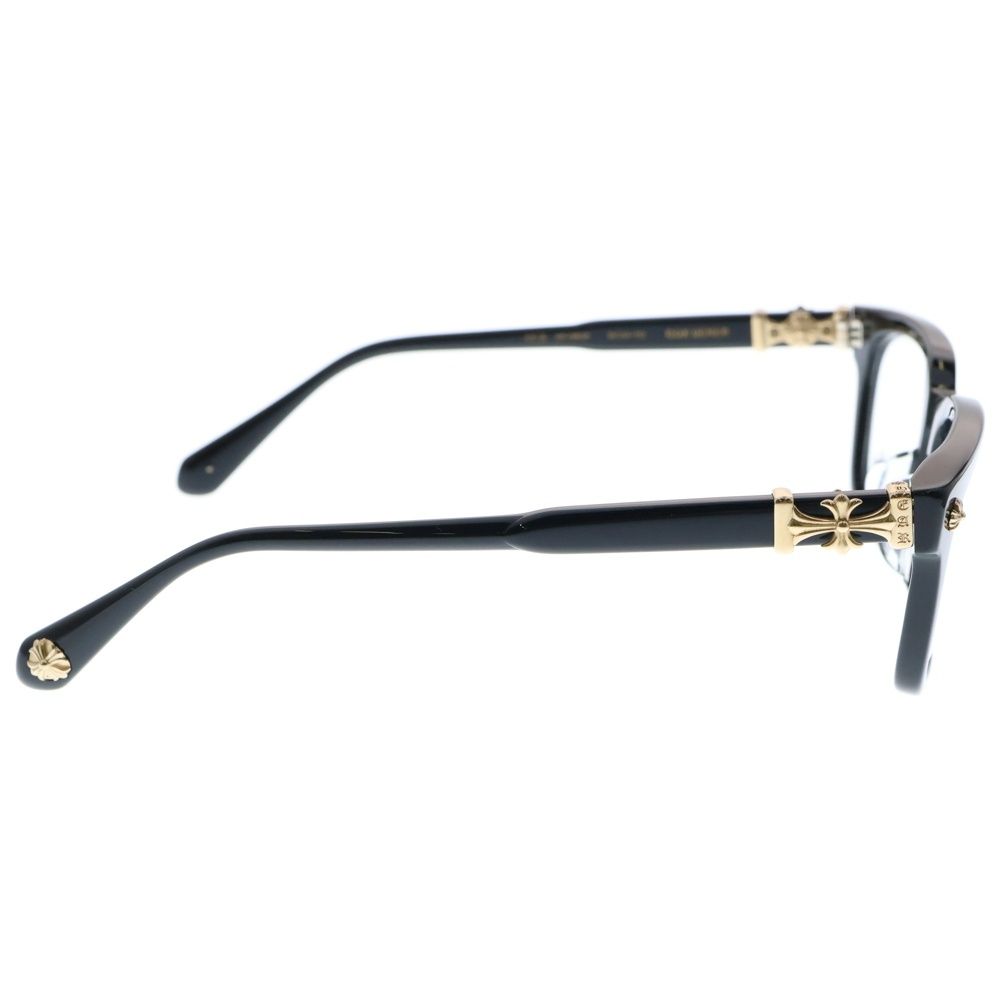 クロムハーツ フローラルクロス メガネ マットブラック ゴールド