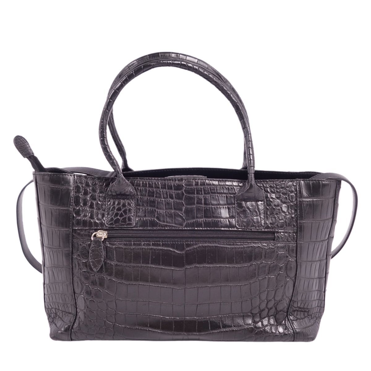 美品 クロコダイル CROCODILE バッグ 2way ハンドバッグ ショルダー 