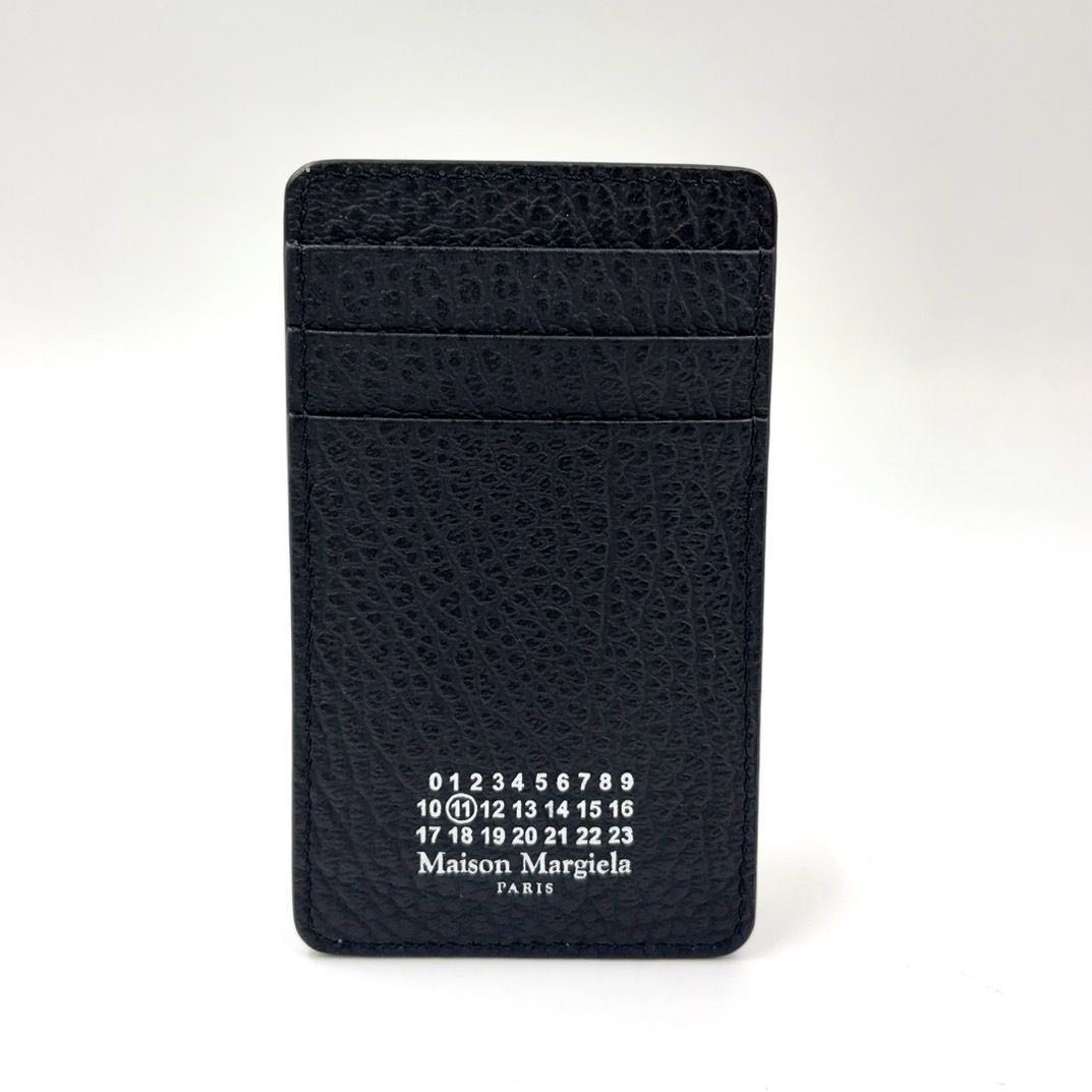 Maison Margiela 4ステッチ レザー ブラック カードケース SA1VX0017