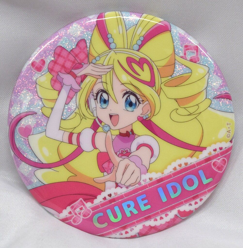 キュアアイドル 缶バッジ　キミとアイドルプリキュア展キミと会える瞬間！ キミとアイドルプリキュア♪展～”キミ”と会える瞬間(とき