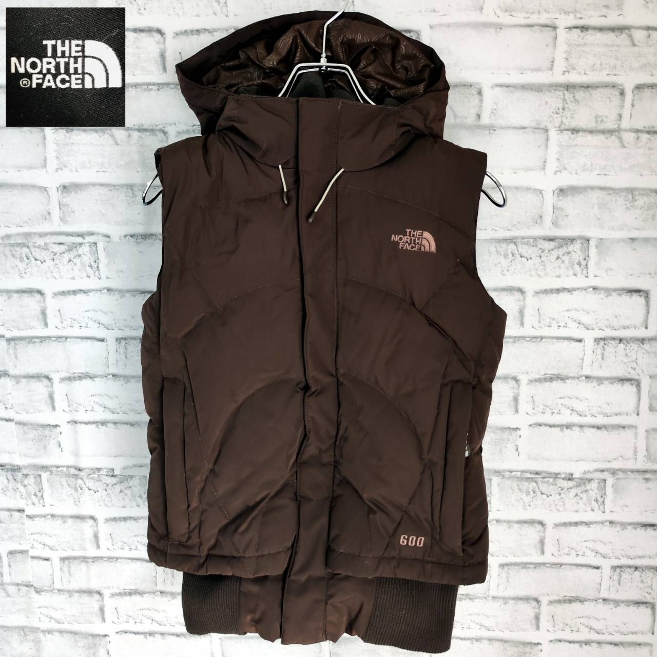 ノースフェイス THE NORTH FACE ダウンベスト フーディ ブラウン 茶 ...