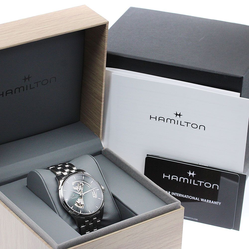 ハミルトン　ジャズマスター　オープンハート　箱付き ハミルトン腕時計 ジャズマスター 箱付き オープンハート レザー