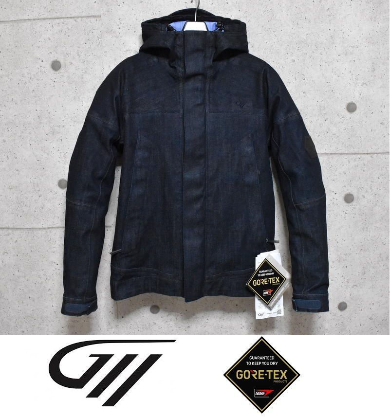 GOLDWIN MOTORCYCLE GORE-TEX デニムジャケット XSサイズ ゴールド 