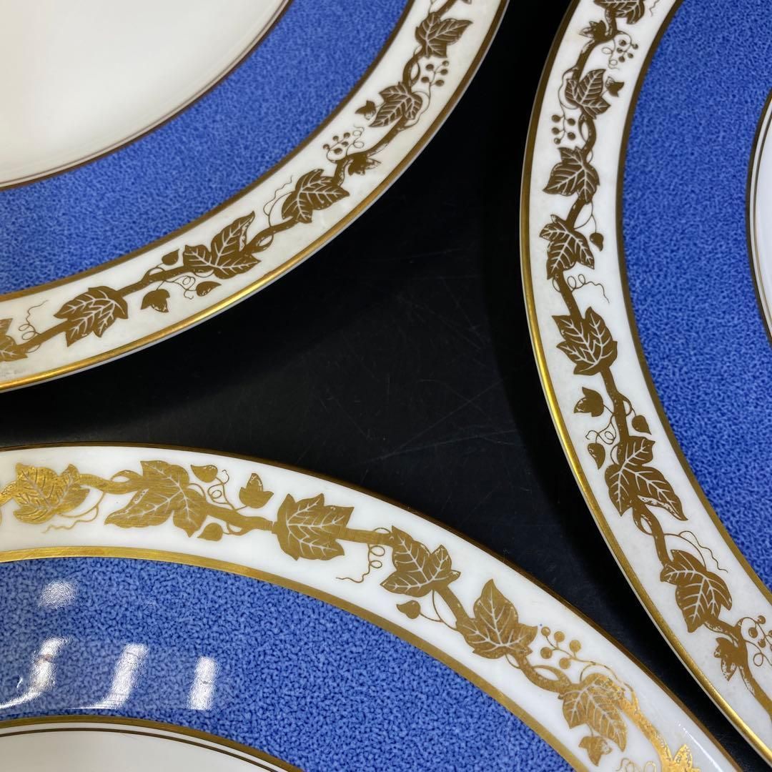 ホワイトホールパウダーブルーディナープレート5枚27.5㎝