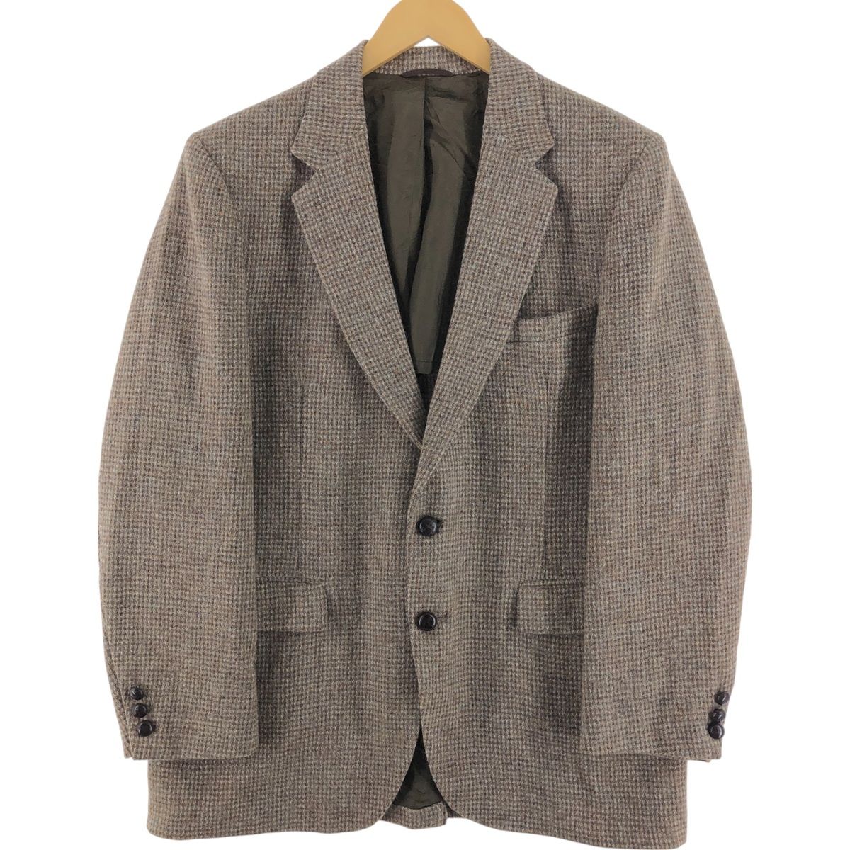古着 80~90年代 STAFFORD Harris Tweed ハリスツイード ウールテーラードジャケット USA製 メンズL相当 ヴィンテージ/eaa492498