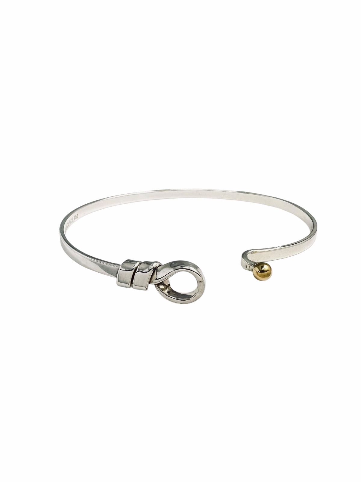 【美品】ティファニー フックアンドアイ バングル ブレスレット 925/750 TIFFANY＆Co. ティファニー ブレスレット フック&アイ バングル