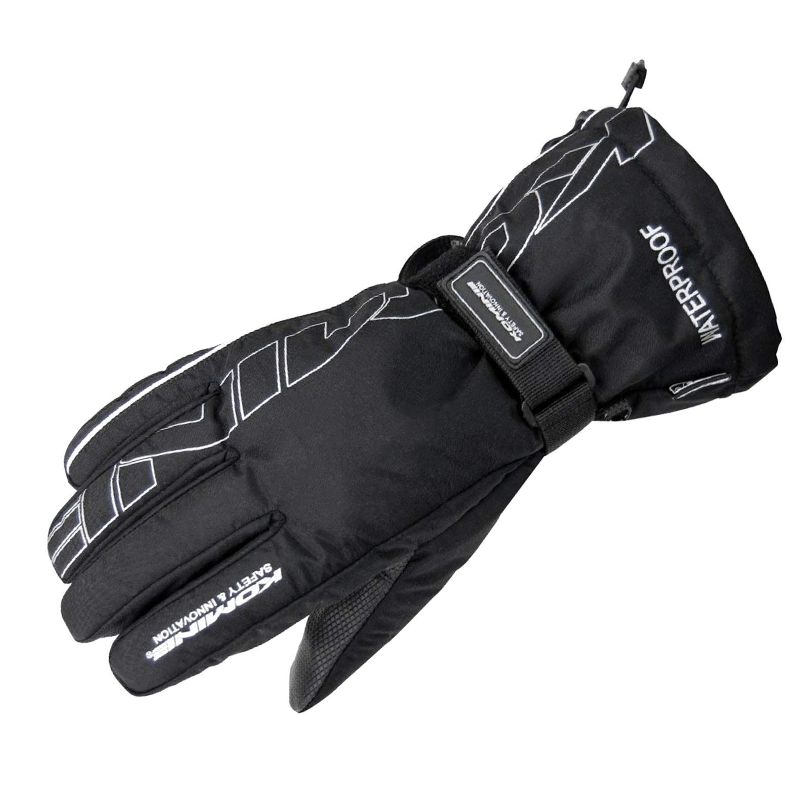 XL_ブラック シルバー コミネ バイク用 レインオーバーグローブ ブラック XL GK 132 722 防水