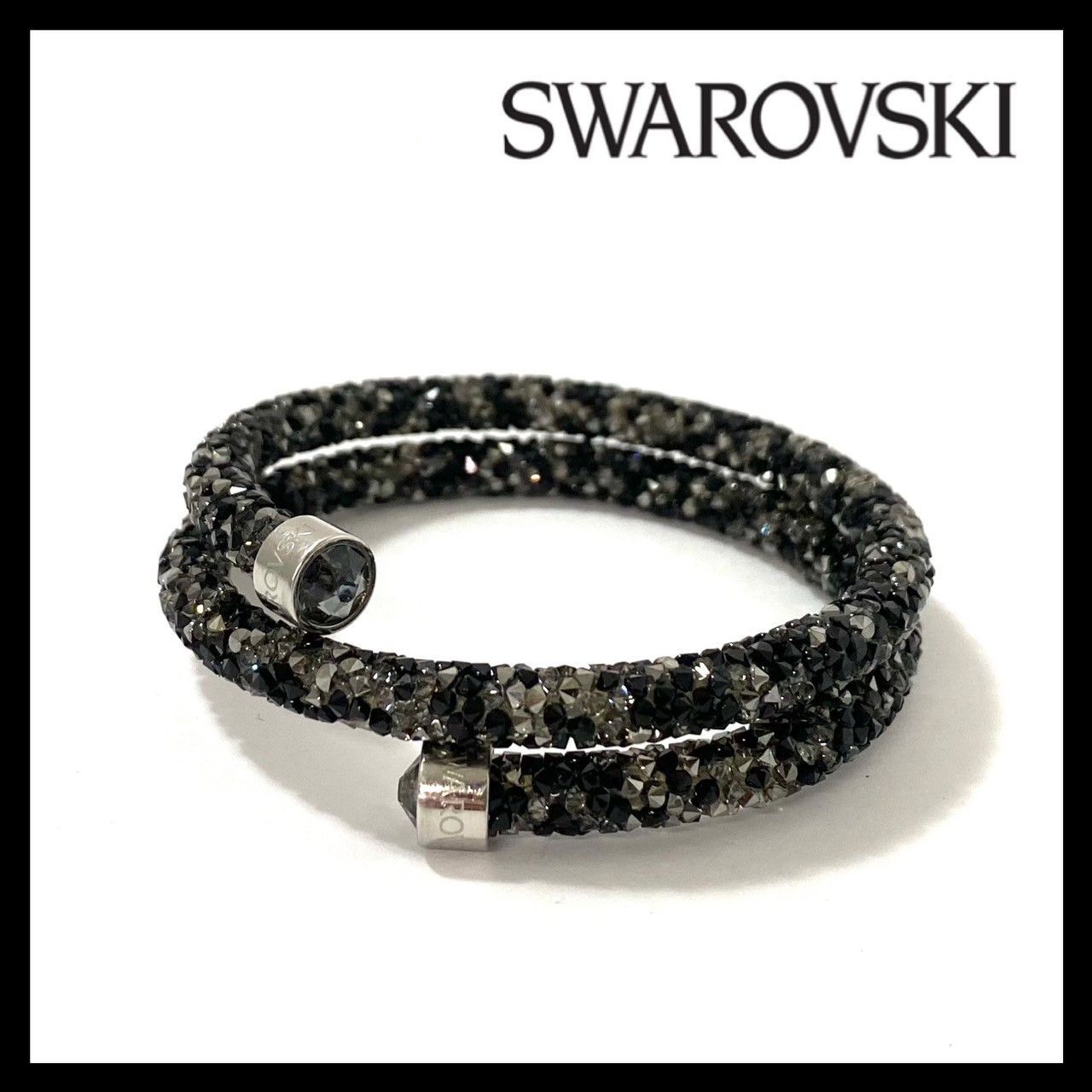 MU【SWAROVSKI】クリスタルダスト ダブル バングル ラインストーン