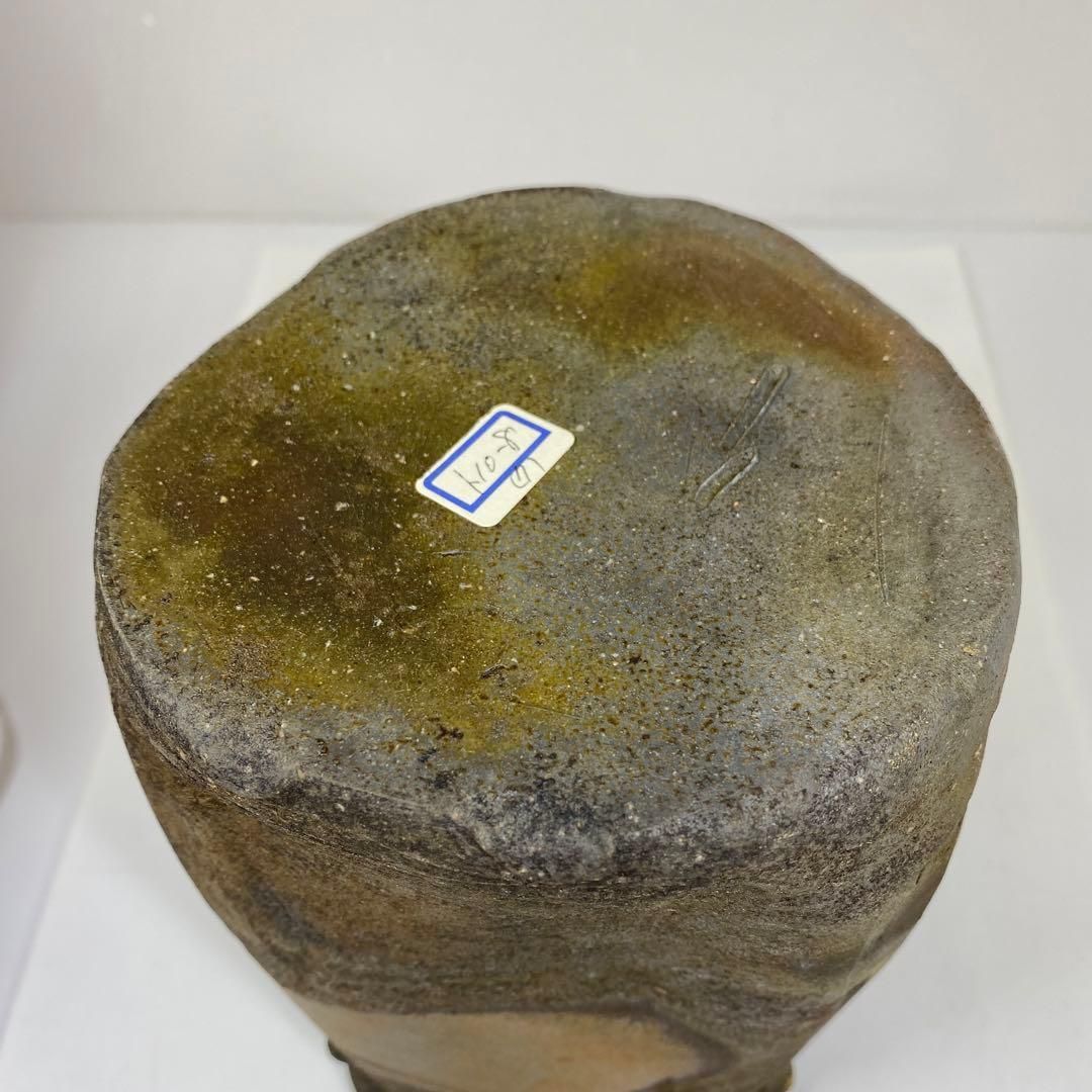 出来良 伊勢崎満 備前三角花入 共箱 高さ約24.1㎝ 東さ6-1102② - メルカリ