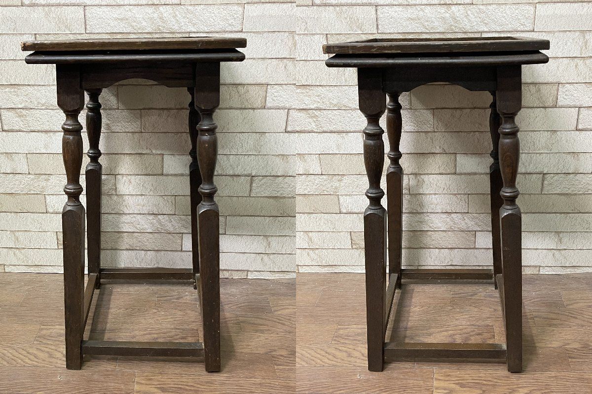 英国アンティーク サイドテーブル コンソール 花台 飾り台 置き台 飾り