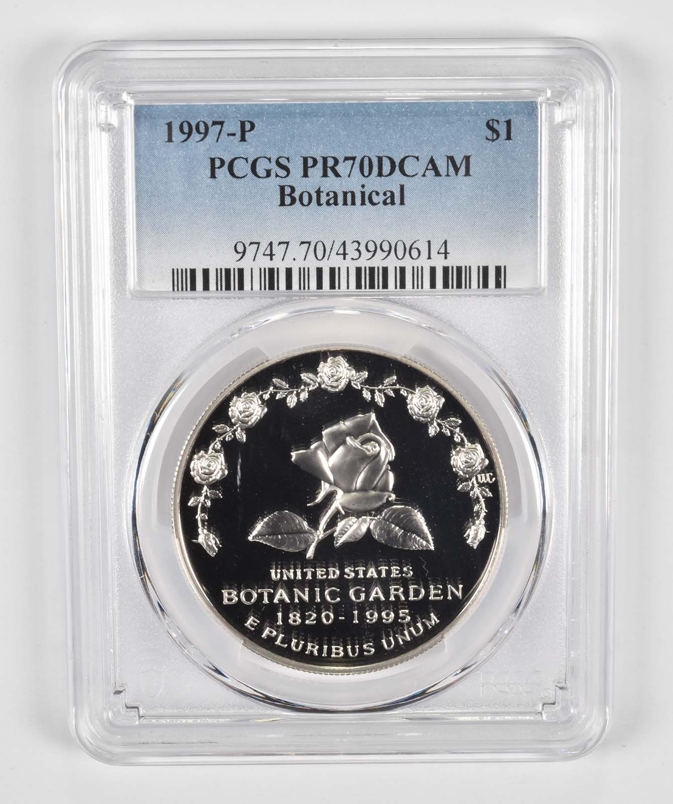 PR70 1997-P ボタニカル記念銀貨 PCGS ブルーラベル