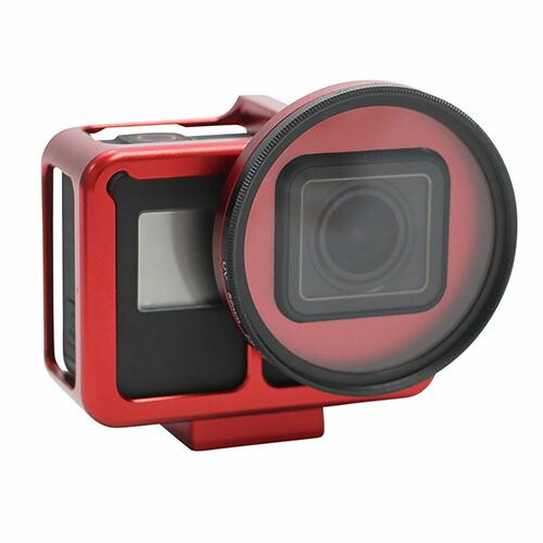 エツミ GoPro HERO7対応 アクションメタルプロテクターカバー レッド VE-2223