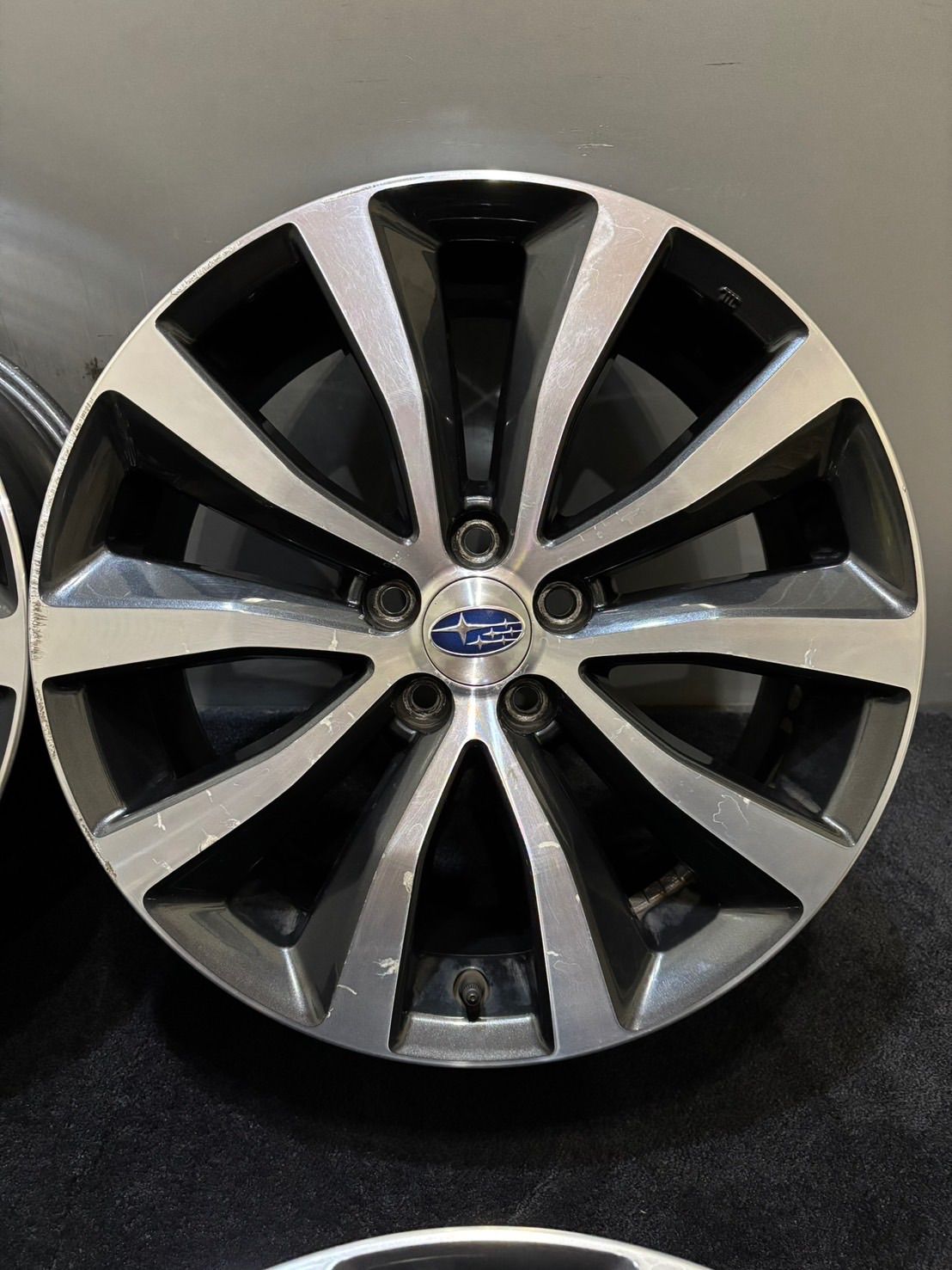 スバル エクシーガ クロスオーバー 7 純正 17インチ 7J 48 100 5H アルミホイール 4本 インプレッサ ブラポリ 1-K177 FFCRYSTALESIA_COM