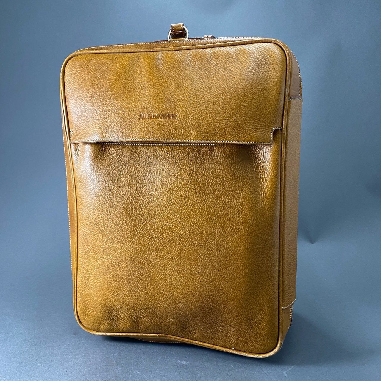 1c30 希少☆ JIL SANDER ジルサンダー オールレザー キャリーバッグ 
