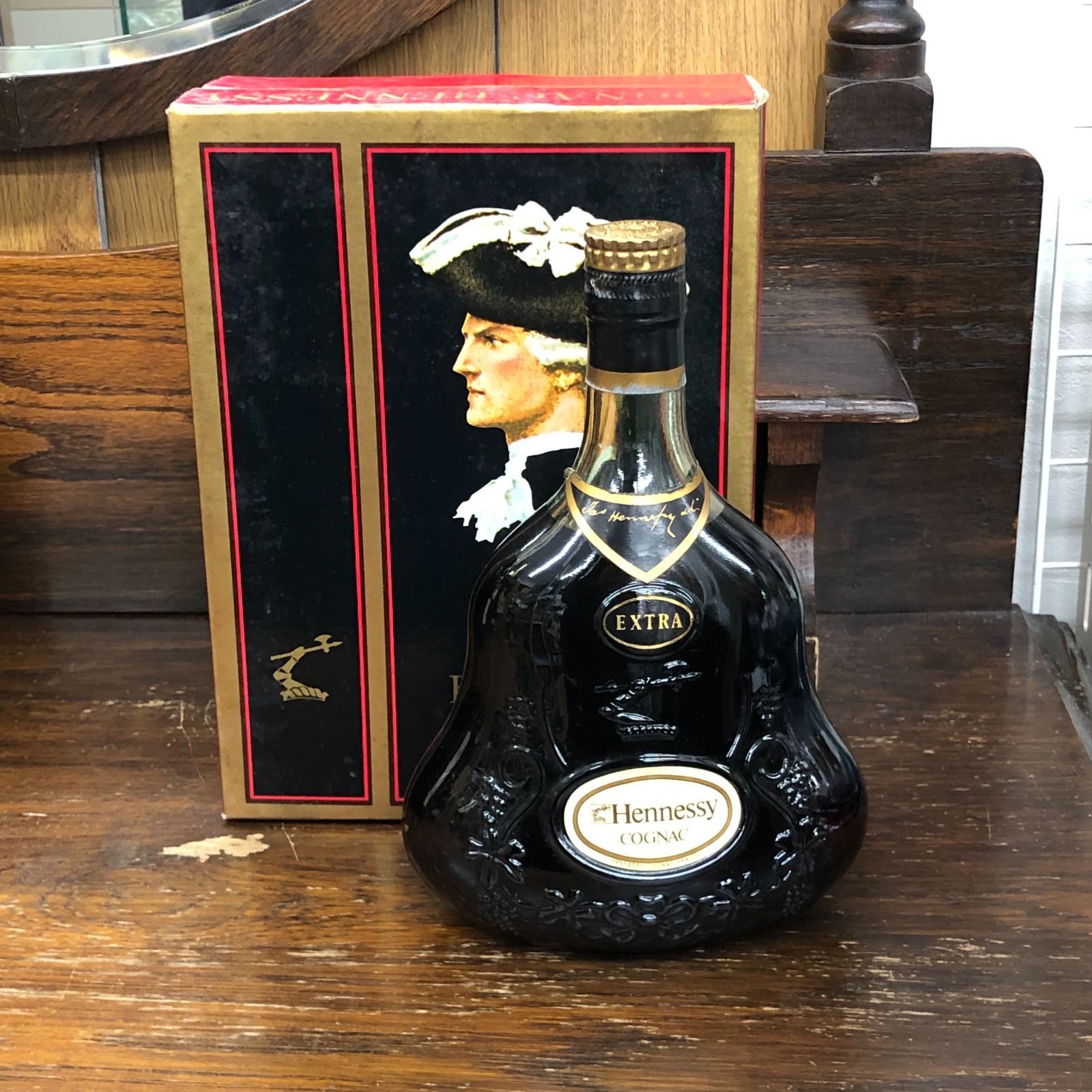 ヘネシー Hennessy EXTRA金キャップ グリーンボトル ヘネシー