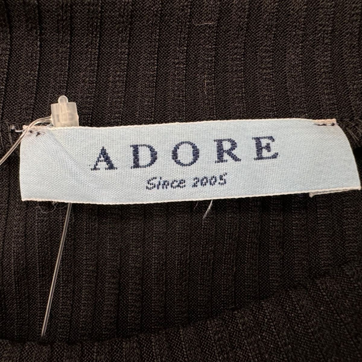 ADORE(アドーア) 長袖カットソー サイズ38 M レディース美品  - 黒 クルーネック