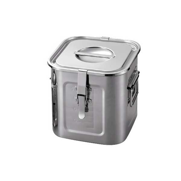 専門店ならではの品揃え！ 18-8目盛付角キッチンポット 手付 パッキン フック付27cm 16270