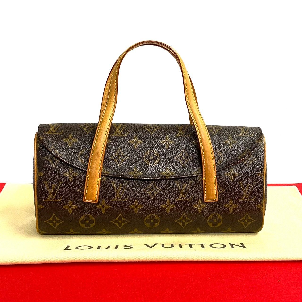 極 美品 LOUIS VUITTON ルイヴィトン ソナチネ モノグラム レザー 本革 ハンドバッグ ミニ トートバッグ ブラウン 19098 -  メルカリ